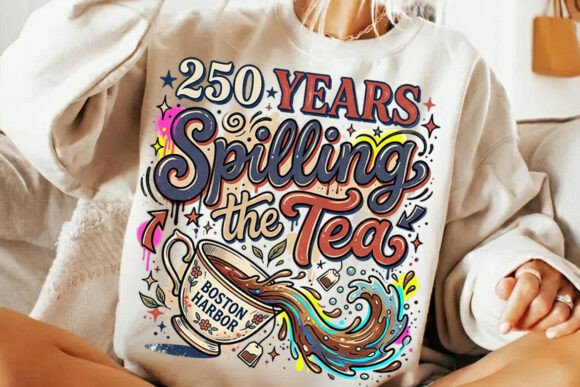 250 Years Spilling the Tea: A Modern Patriotic Design