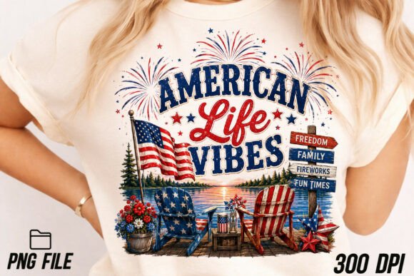 American Life Vibes 4th of July PNG: A Designer's Toolkit for Independence Day