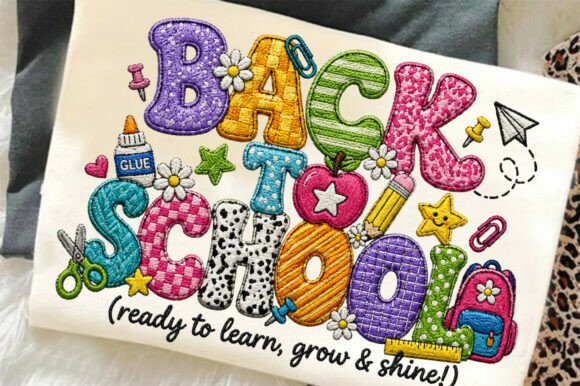 Back to School Embroidery Typography PNG: A Designer's Secret Weapon