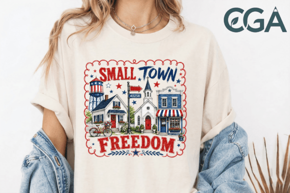 Celebrate Americana with the Small Town Freedom Patriotic PNG