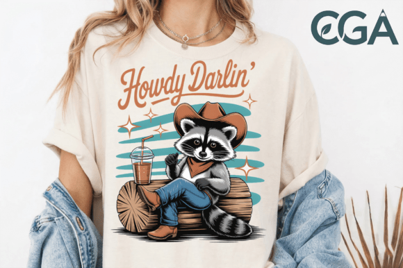 Howdy Darlin' Raccoon Cowboy PNG: A Western Charm