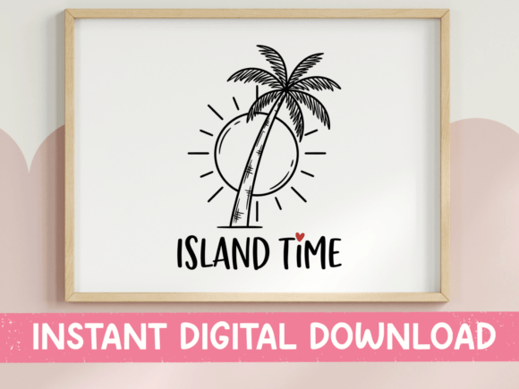 Island Time Palm Tree Tropical SVG: Your Go-To for Effortless Vacation Vibes
