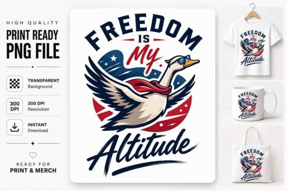 Patriotic Goose Bold Shirt PNG: A Statement-Making Design Asset